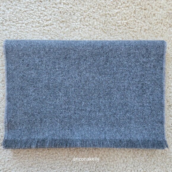 NWOT Cashmere Dark Grey Woven Scarf - Picture 6 of 8